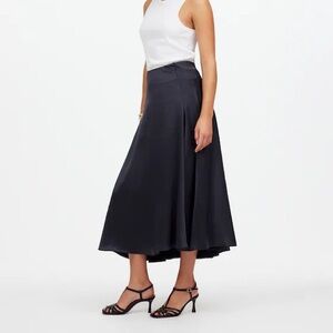 NWT Madewell Satin Circle Slip Skirt women's 12 classic minimal career office